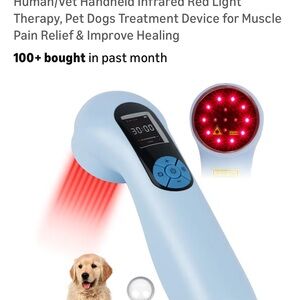 Blue Handheld Infrared Red Laser Therapy Device for Pets